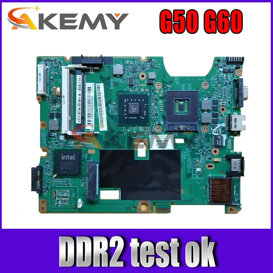 

Akemy For HP Pavilion G50 G60 CQ50 CQ60 Laptop Motherboard DDR2 48.4H501.041 48.4H501.021 485218-001 494282-001 485219-001