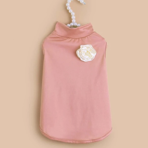 

pet clothing 2021 Cartoon Dog Flower Decor Pet Tank Top dog apparel pet clothing