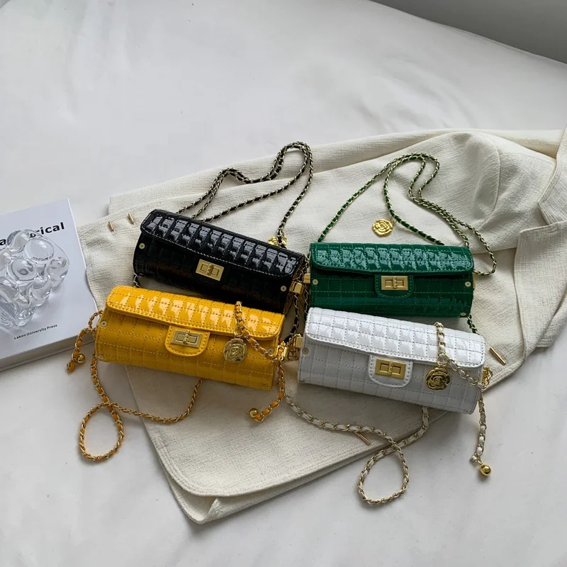 

2022 New Arrivals Ladies Quality Chain Shoulder Cylinder Shape Bag Handbags For Women