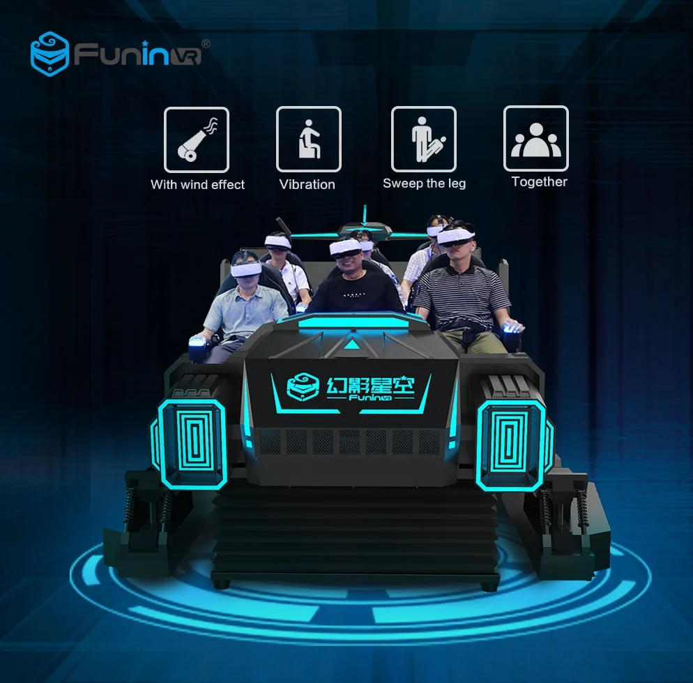 

FuninVR Hot Sale earn money Virtual Reality multiplayer vr simulator game machine 6 Seats Racing 9d VR simulator, N/a