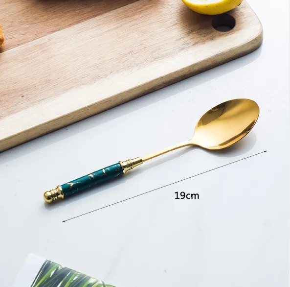 Ceramic Black Handle Flatware Stainless Cutlery Set Spoons Set 24 pcs Stainless Home Steel Cutlery