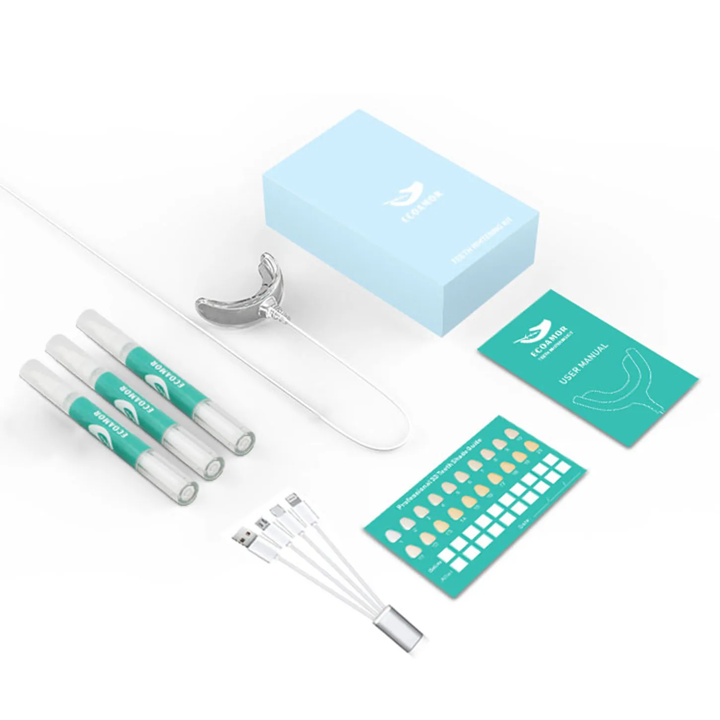 

Home Non Peroxide 16 LED Light Teeth Whitening Led Business Kit Non Peroxide, White