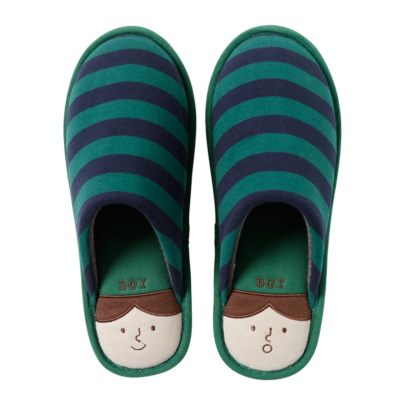 
High Quality Stripe Patchwork Indoo Bedroom Slippers latest design slippers 