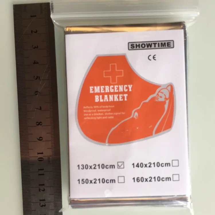 Foil Survival Aluminized Mylar Blankets Rescue Thermal Emergency