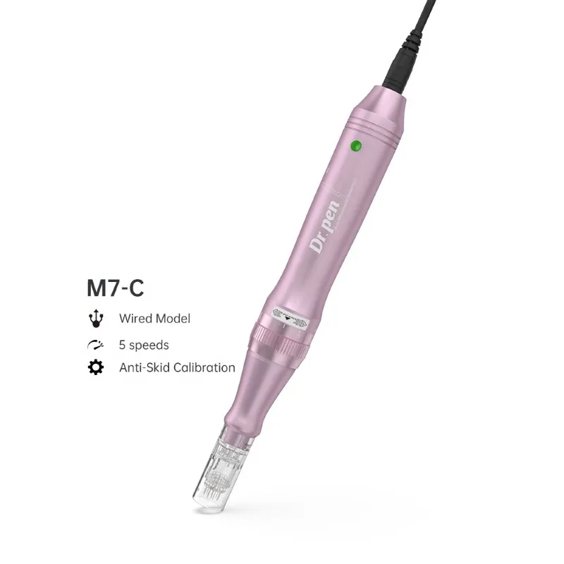 

Professional Microneedle Dermapen M7 Auto Micro Needle Home Use Derma Pen Dr Pen, Pink