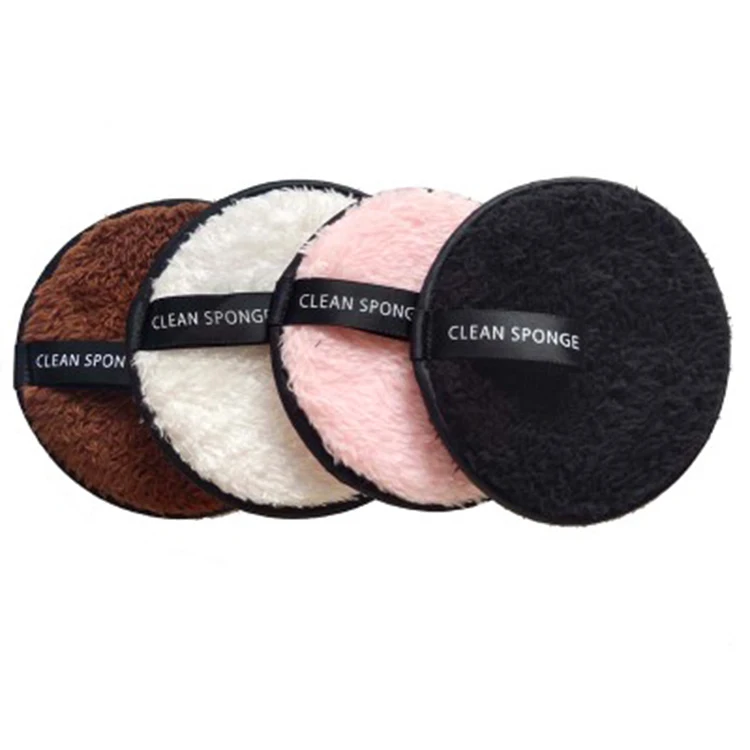 

Hot Wholesale Reusable Microfiber Face Cleaning Discharge Makeup loose Powder Pad Lazy Water face Cleansing Pads