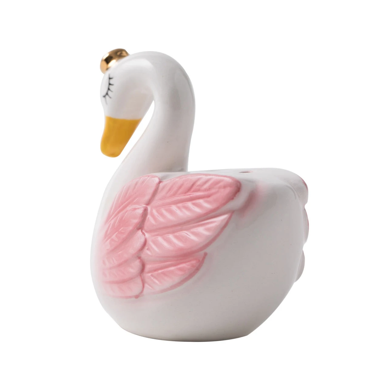 Wholesale ceramic swan shape kitchen condiment salt and pepper shakers wedding party favors and gift for guests