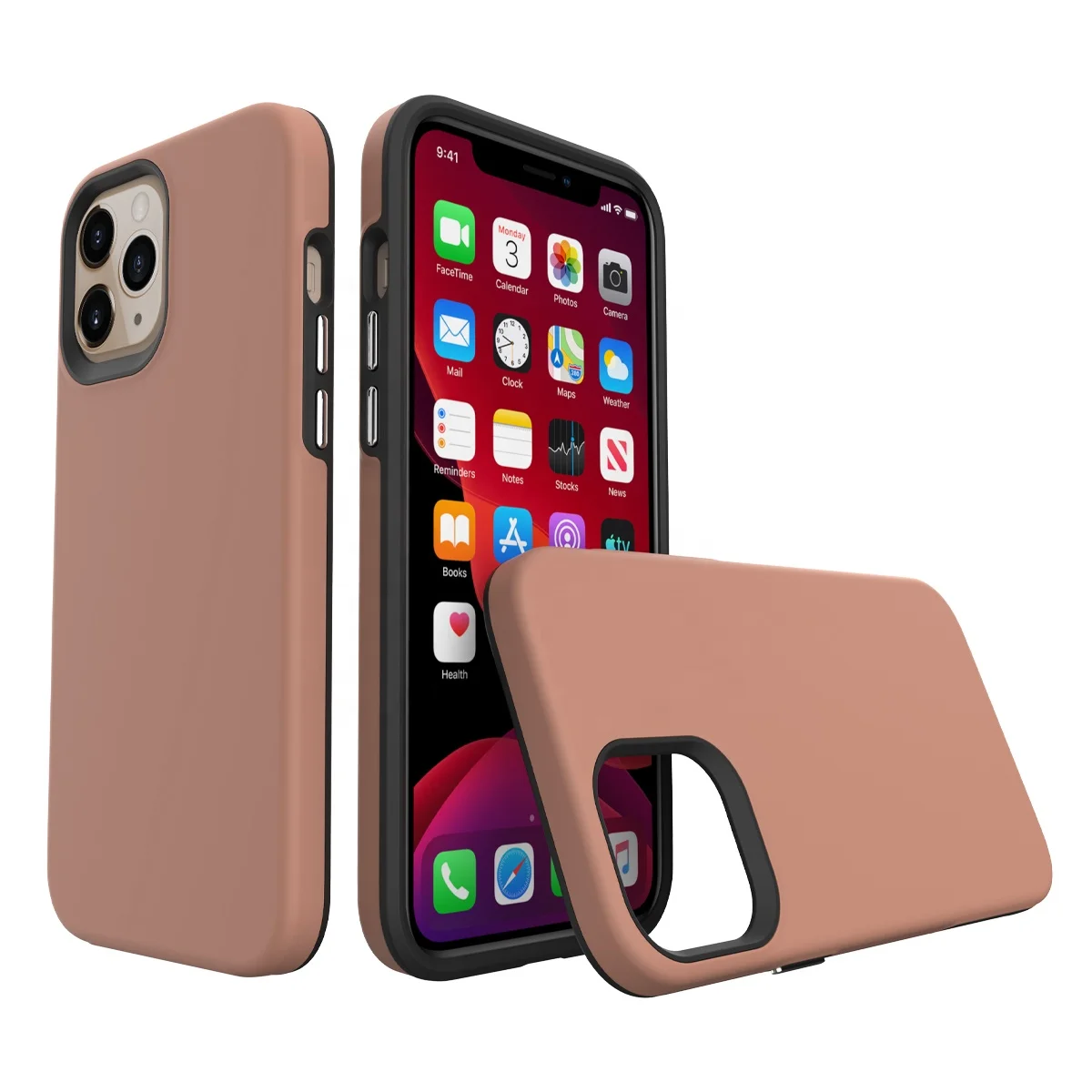 

360 Full Cover Plating Delicate Touch TPU PC Mobile Phone Case Cover Cellphone For iPhone 12 Mini 11 Pro X XS XR Max 8 7 6S Plus