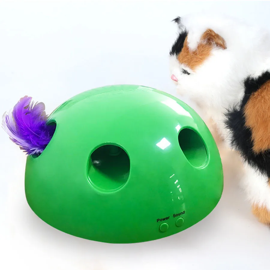 

Wholesale Pet Interactive Motorised Cat Toy Popping Mouse House Cat Toy, Green