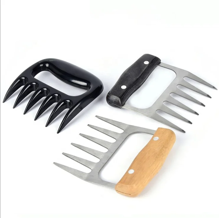 

bbq barbecue tool bear claw meat separator, Natural color,black