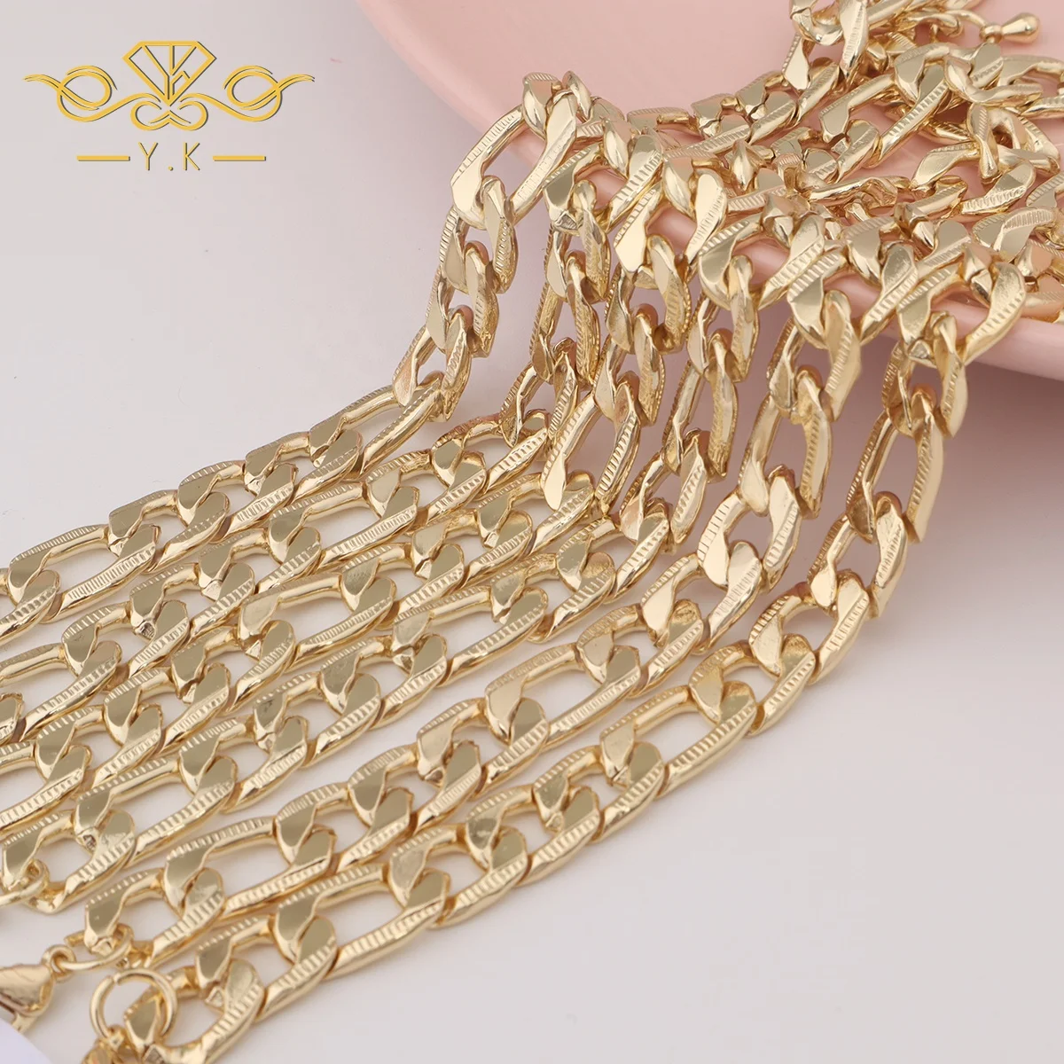 

14k Oro Laminado a Solid Gold Filled Islamic Couples Bracelets Women Men Charm Hand Bangle Ankle Jewelry Chain Link bracelet
