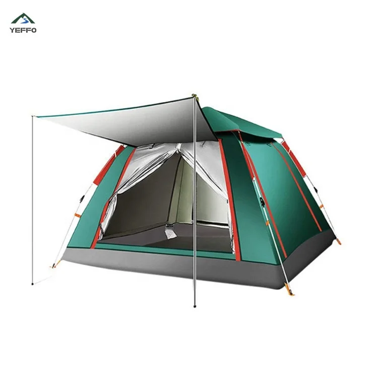 

Factory direct supply outdoor gear easy setup foldable 3-4 people tents for camping, Dark green, blue