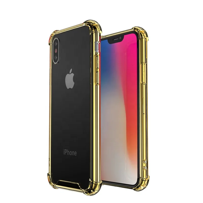 

Four corners shockproof case soft tpu + clear Transparent Acrylic hard back phone case cover for iphone 11/x/xs max, Multi-color, can be customized