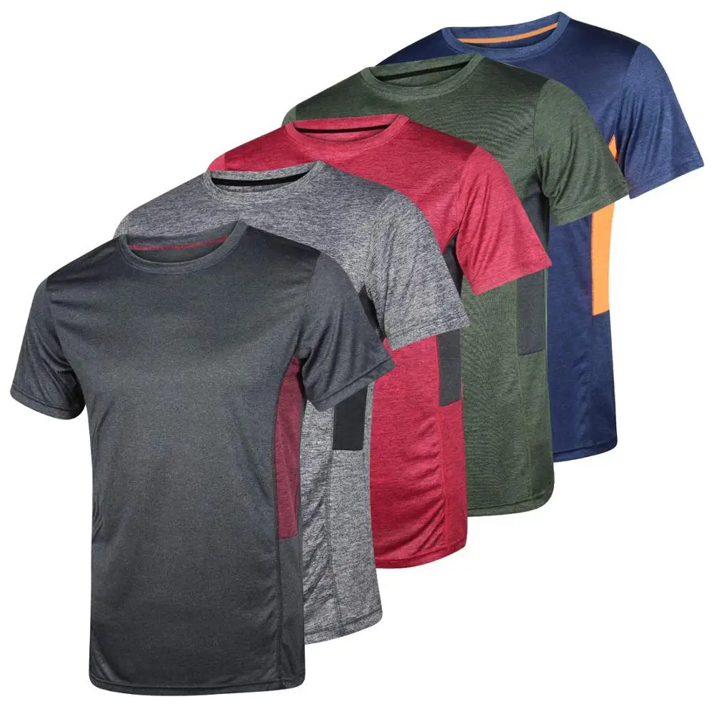 

Mens Dry-Fit Moisture Wicking Active Athletic Performance Blank T shirt China Wholesale Slim Fit T Shirt for Men, Customizable