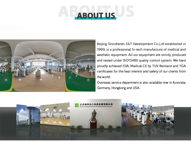 Hifu Sincoheren 4D Hifu Face Body Lift Vaginal Tightening Anti-wrinkle Machine 8 Cartridges with CE