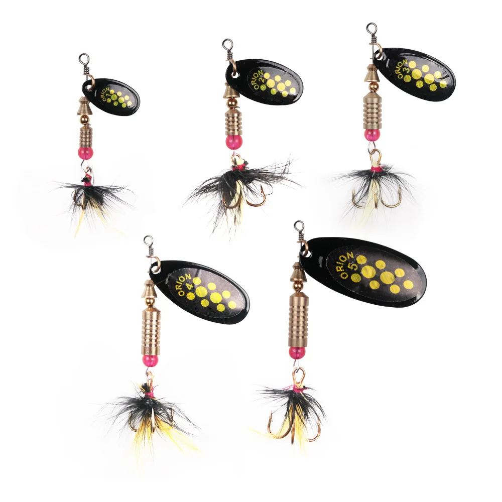 

Spinner Fishing Lures CrankBaits 3.5g-12g Jig Shone Metal Sequin Trout Spoon With Feather Hooks for Carp Fishing, 1 color
