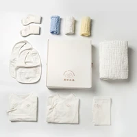 

GOTS certificate organic cotton 10pcs mixed newborn baby gift set for baby