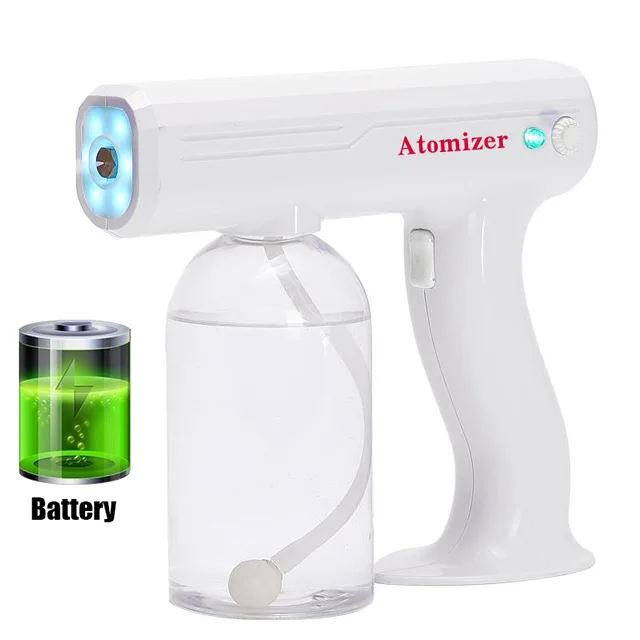 

In stock newest cheap price Portable uv sterilizer machine wireless mini Nano Spray Gun pistola sanitizar, White