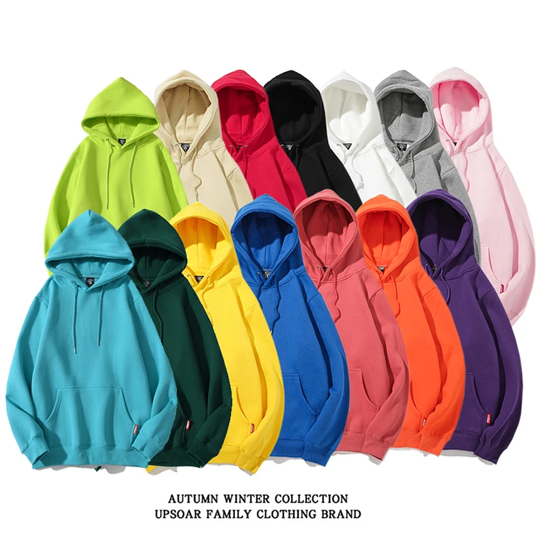 

custom logo hip hop 100% cotton plain pullover men hoodie sweatshirt