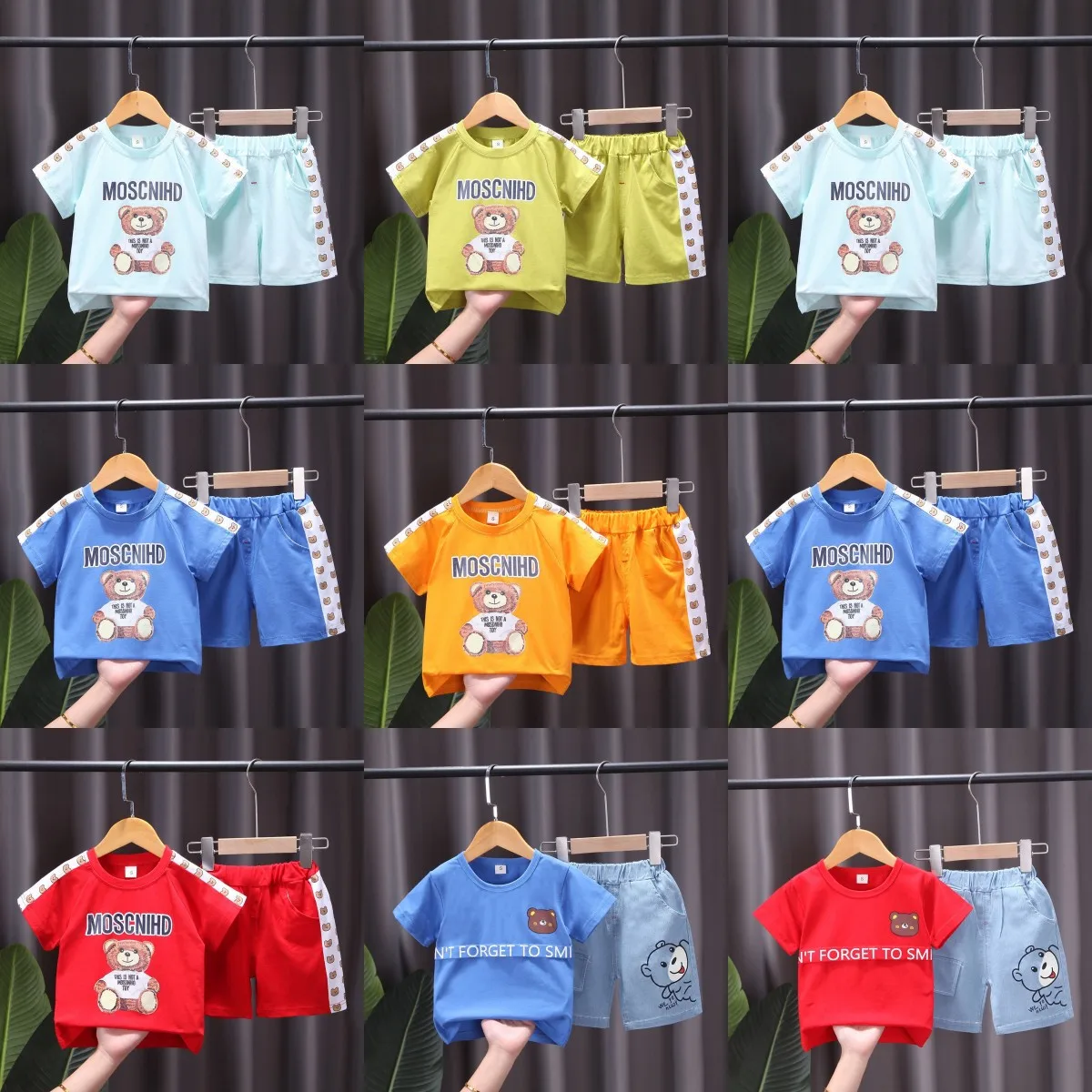 

New boys' clothes Korean summer girls' short-sleeved suit with children's short-sleeved T-shirt and shorts