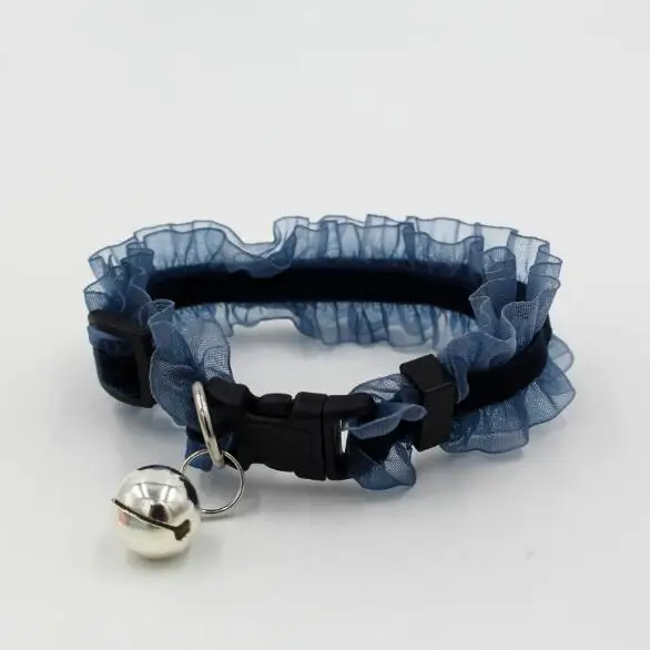 

Amazon New Pet Products Cute Lace Elastic Cat Neck Collar With Small Bell
