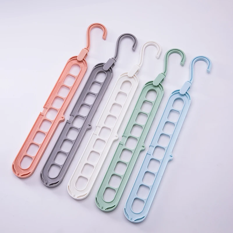 

MZL Multifunctional Rotating Nine-hole Hanger Creative Plastic Storage Hanging Clothes Rack