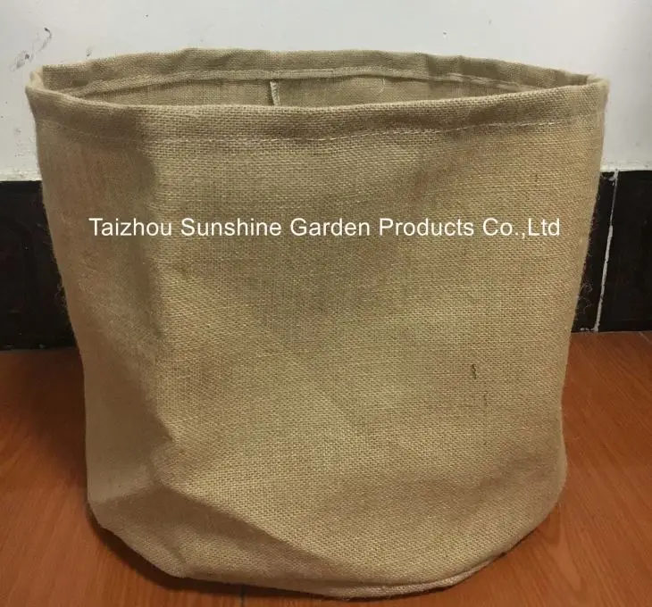 Hydroponic Felt Jute Grow Bag Ecofriendly High Capacity Burlap Planter
