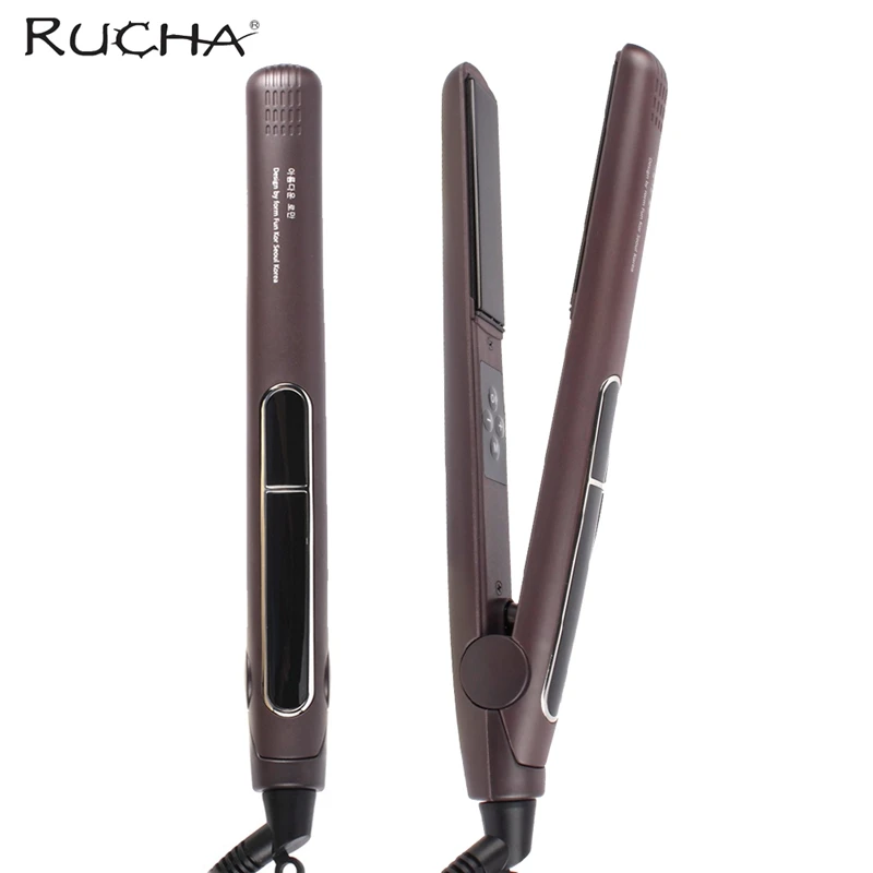 

Rucha Beauty Hair Straightener Professional 230C/450F Auto Shut Off Korean 1'' Waterproof Hair Straightener