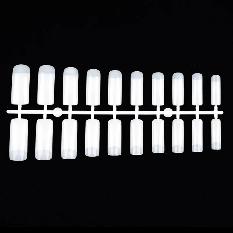 

500Pcs Natural Fake French Nail Tips Curve Square Press On Half Cover Nail Tip