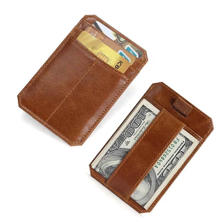 

Front Pocket RFID Blocking Slim Minimalist Credit Card Holder Leather Wallets