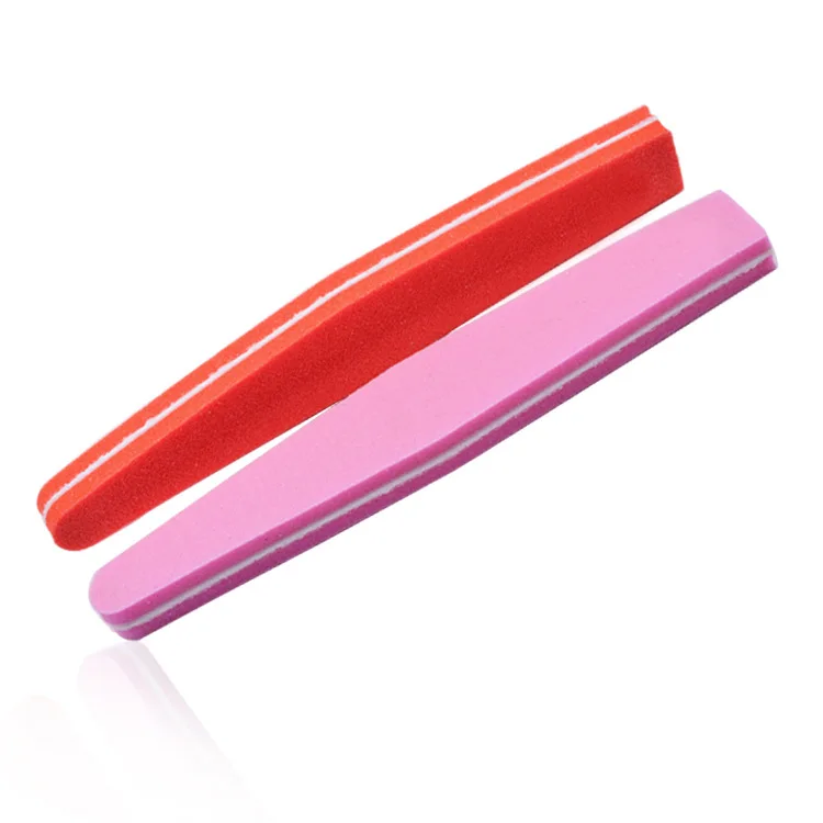 

Professional Double Sides Pink Orange Thicker Foam Sponge Grit Rhombus Nail Art File Sanding Polishing Nail Buffer Tools