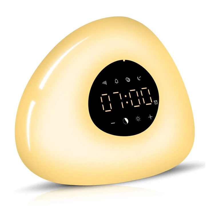 

2021 Hot-Selling Digital Led Wake-Up Alarm Clock Sunrise Alarm 7-Color Night Light Reloj Radio Despertador Digital China