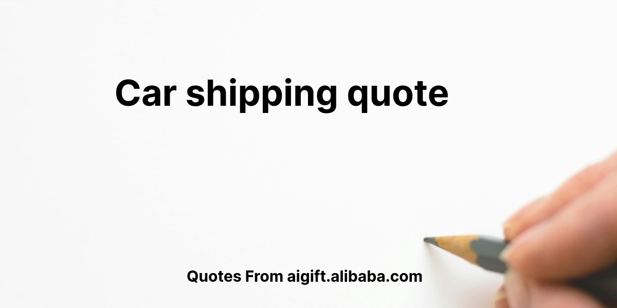 car shipping quote