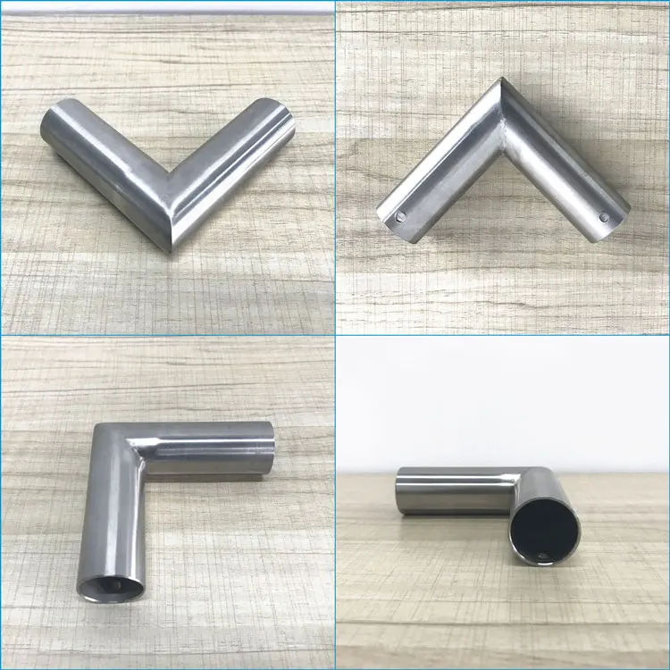 304 Stainless Steel Toilet Cubicle Partition Headrail Corner Connector