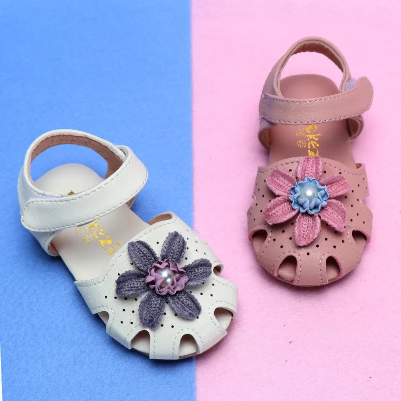 

F40524A the wholesale cute sandal wrap head baby soft soles baby casual shoes baby shoes, As picture