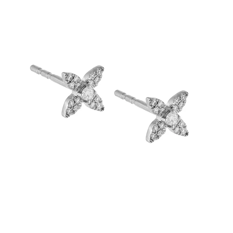

Sterling Silver Four-leaf Clover All-match Fashion S925 Stud Earrings