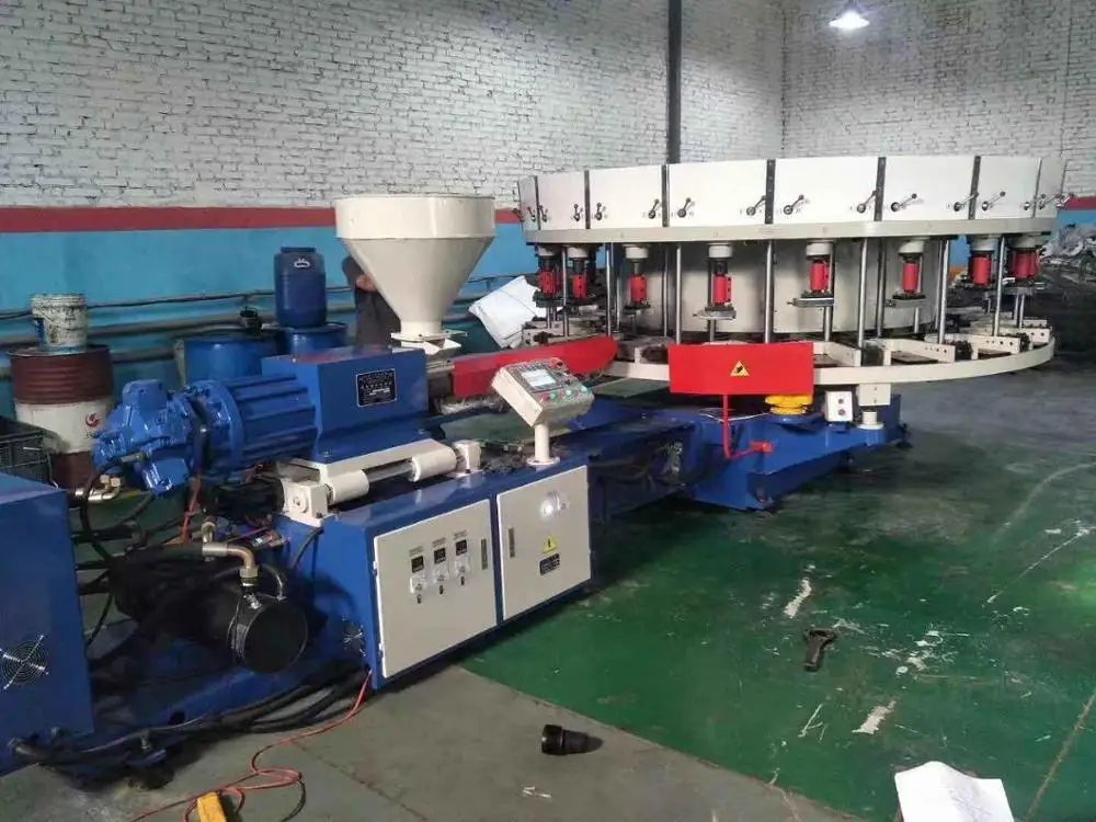 
Ezhou Single color PVC DIP sole injection moulding machine sport shoes machine 