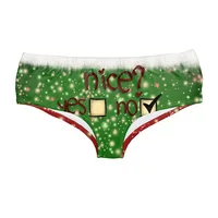 

Christmas underpants Customized 3D Printed Panty Girls Panties low rise Women's Underwear OEM Service