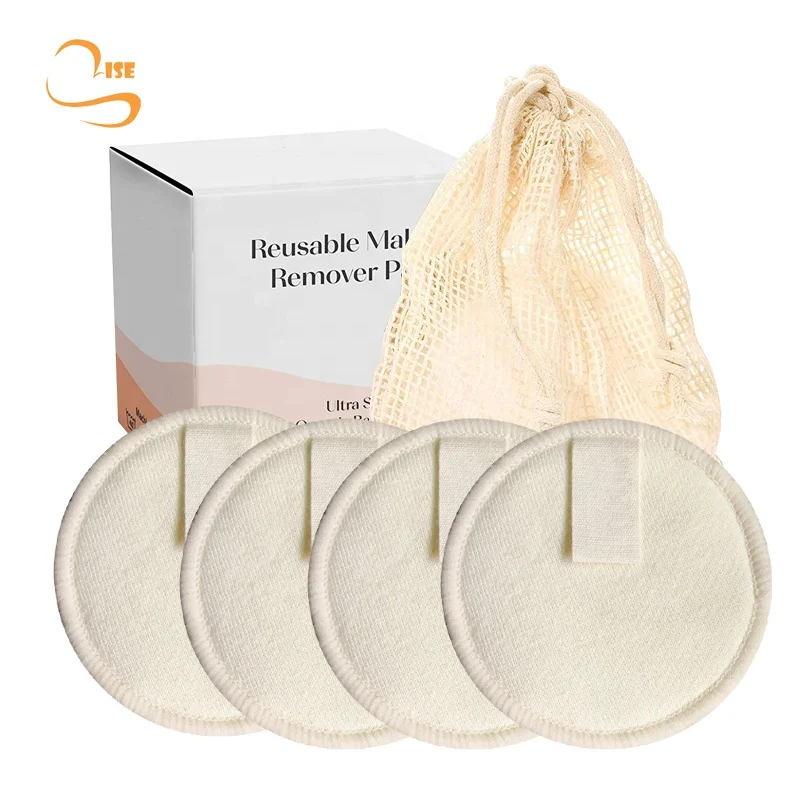 

Customized Hot Sale 3.15" Eco-friendly Organic Hemp Cotton Cosmetic Cleansing Pads Chemical Free Makeup Remover Hemp