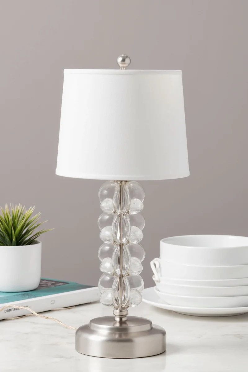 Top 5 small accent lamps arranged on a shelf