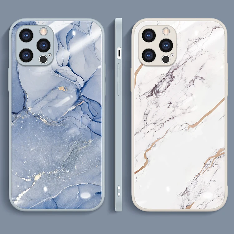 

Aesthetic Marble Printed Effects Mobile Phone Cases Back Cover for iphone 6 7 8/8 plus x xs max 11 12 pro max, Colorful