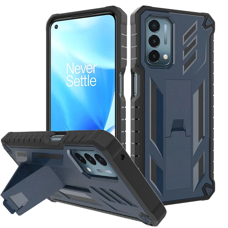 

anti fall belt clip holster folding bracket mobile cover 2 in 1 phone case for oneplus nord n200 5g, Multi-color, can be customized
