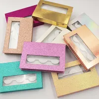

wholesale 3 pair eyelash extension tweezer case holder marble paper lash box