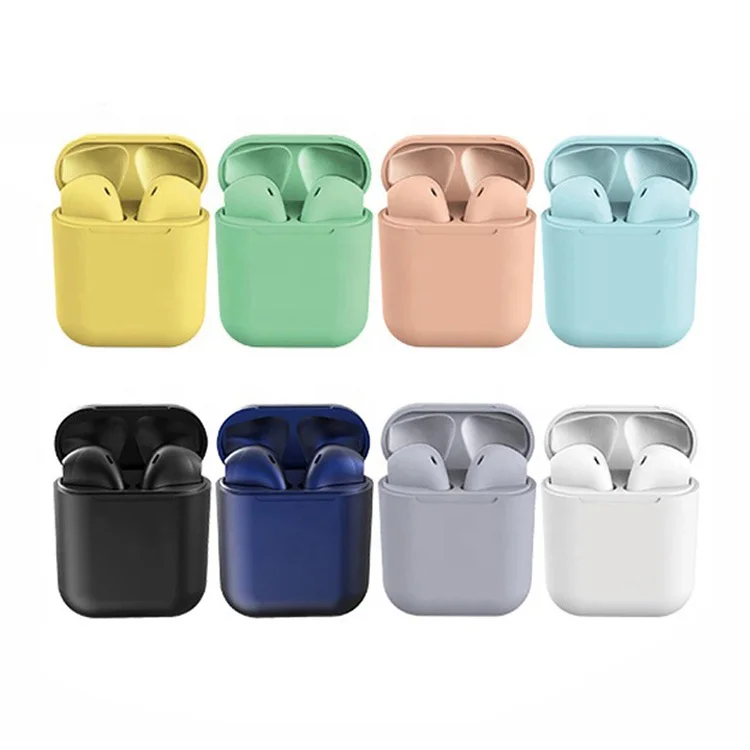 

OEM ODM wireless inpods i12 TWS matte true stereo Touch Control sport BT5.0 Earbuds macaron inpods 12 for mobile phone