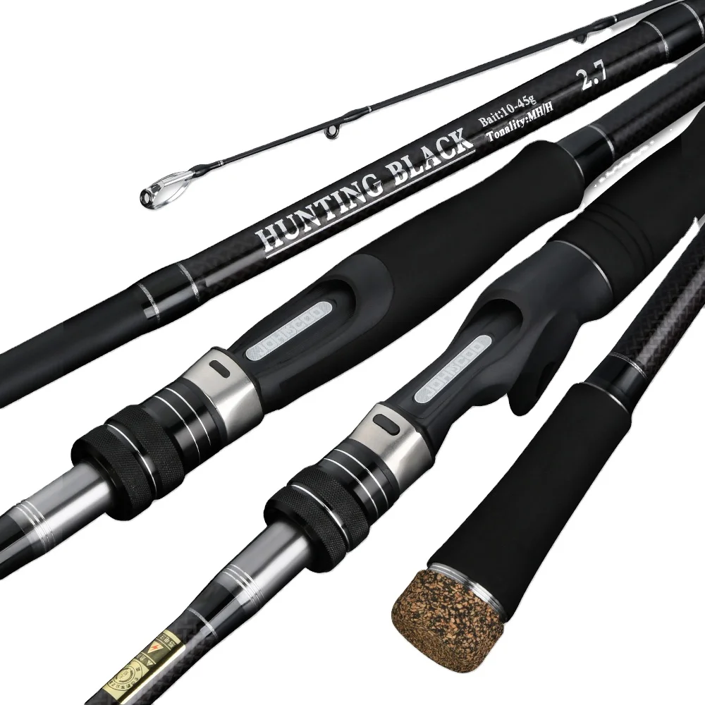 

JOHNCOO MH H Power Sea Bass Rod 2.7m 3.0m Carbon Baitcasting Rod inshore 3 Sections Spinning Rod