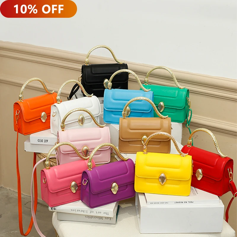 

New trendy rhombus underarms new handbag retro chain underarms soft leather ladies shoulder messenger bag