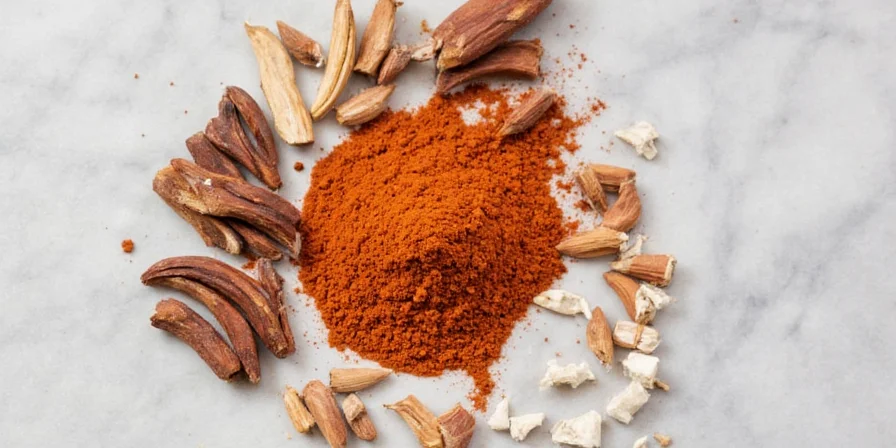 A bustling spice market with colorful spices