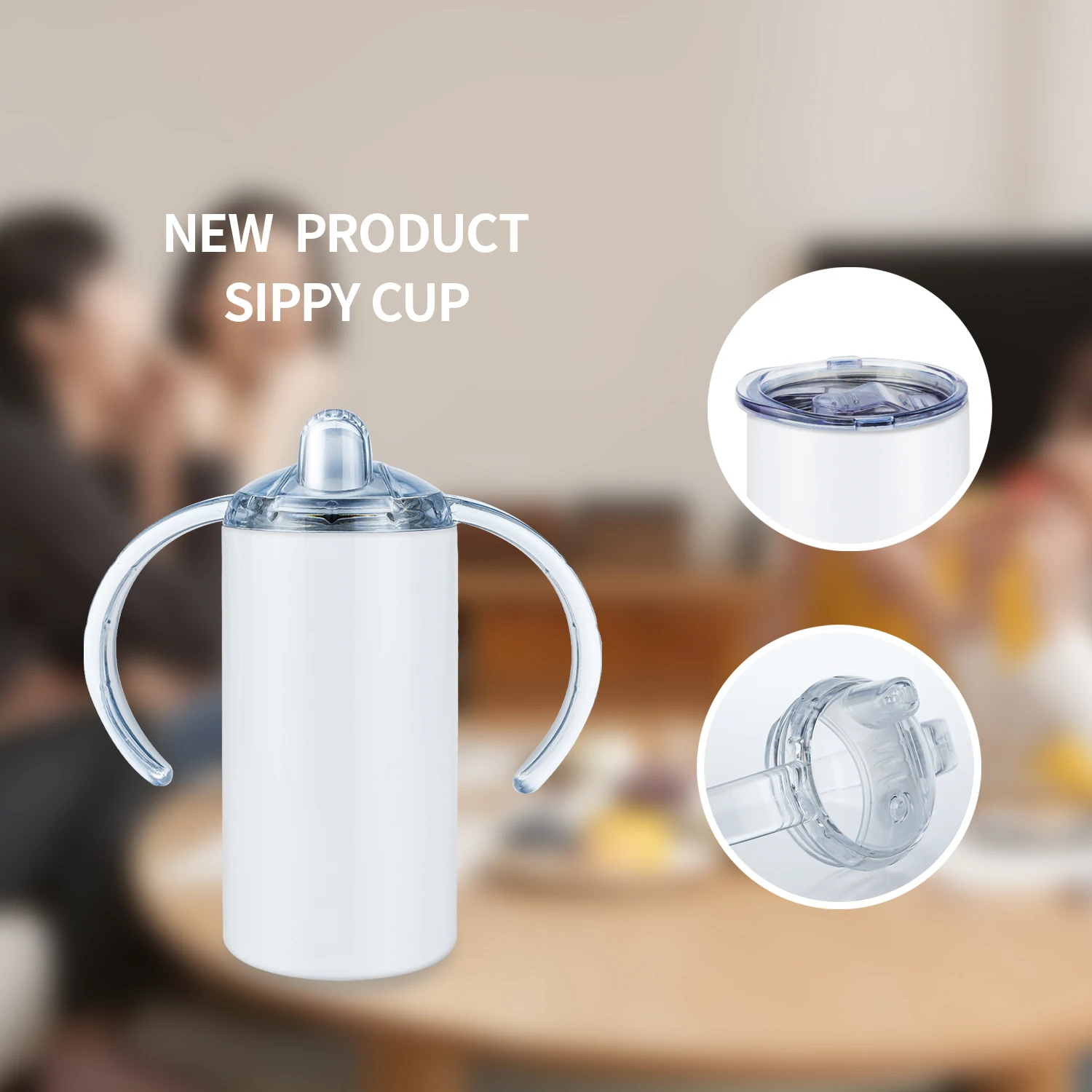 

2021 12 oz kid sippy cups baby stainless steel sublimation sippy cups straight sublimation tumbler, Customized color