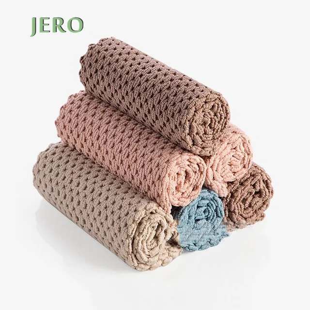 

30*30 cm Anti-grease Wiping Rags Kitchen Efficient Super Absorbent Microfiber Cleaning Cloth for Home Washing Dish, Khaki,pink,blue ,brown