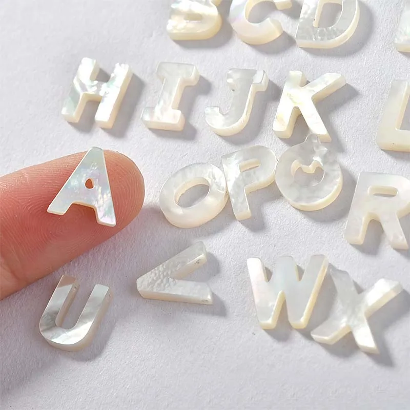 

Personalised Natural Shell mother Pearl A-Z letters Wholesale Charms pendant for DIY jewelry making, Gold,silver ,rose gold
